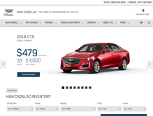 Tablet Screenshot of hhcadillac.com
